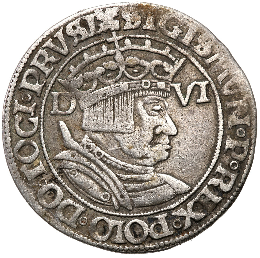 Zygmunt l Stary. Szóstak 1535, Gdańsk - RZADKOŚĆ R5